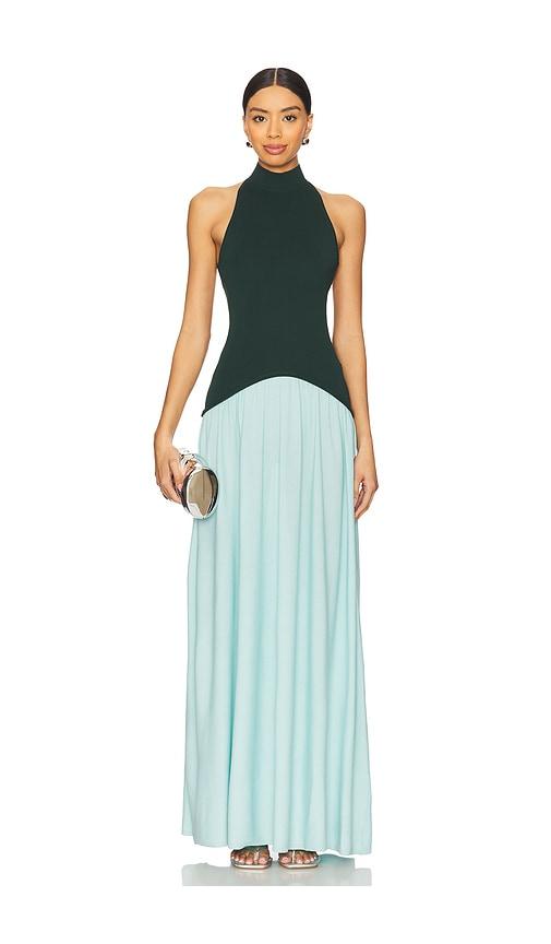 Solid & Striped Soglio Halter Dress in Baby Blue by SOLID&STRIPED