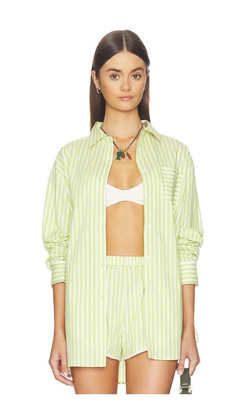 Solid & Striped The Avril Button Down Top in Green by SOLID&STRIPED