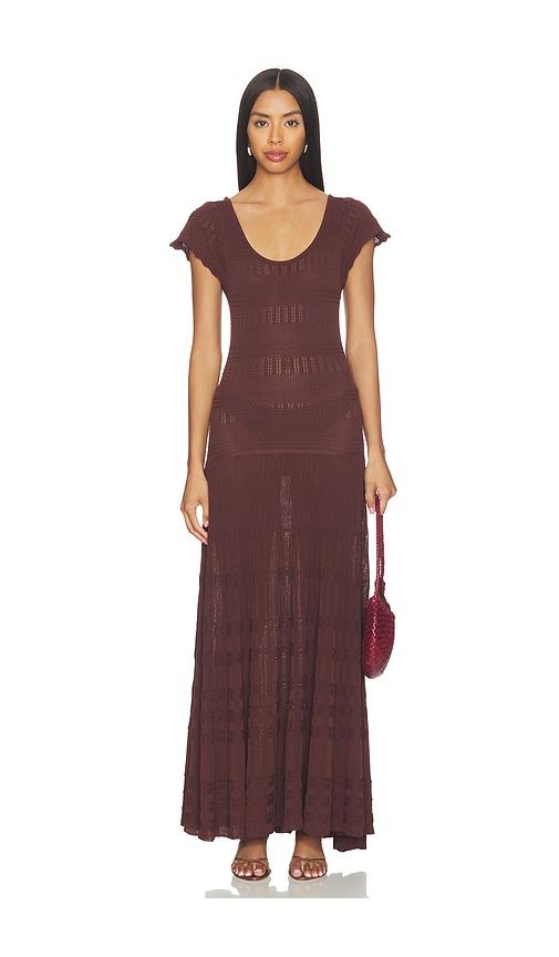 Solid & Striped The Belle Dress in Brown by SOLID&STRIPED