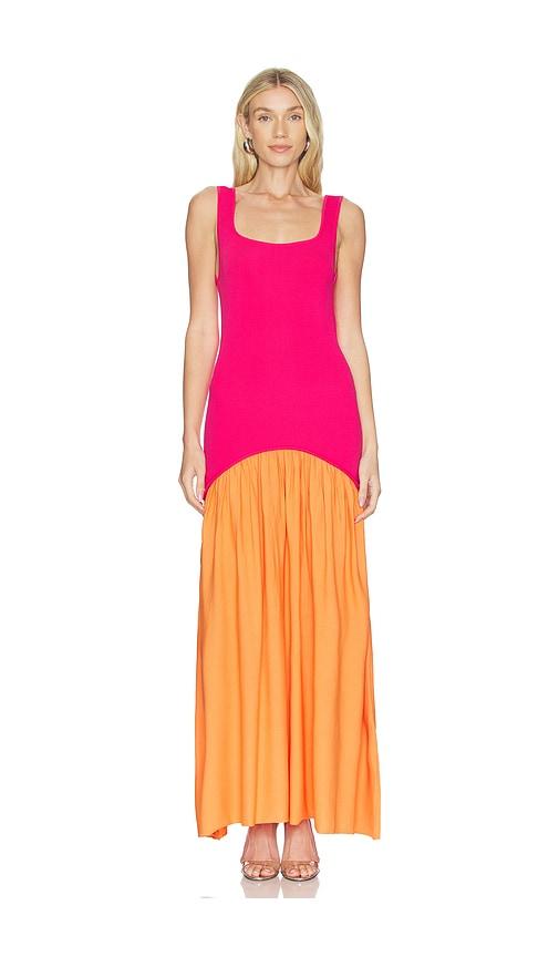 Solid & Striped The Camila Dress in Fuchsia,Orange by SOLID&STRIPED