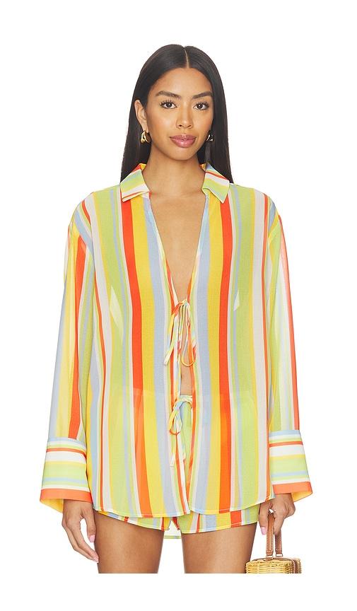Solid & Striped The Jaclyn Tunic in Orange,Green by SOLID&STRIPED