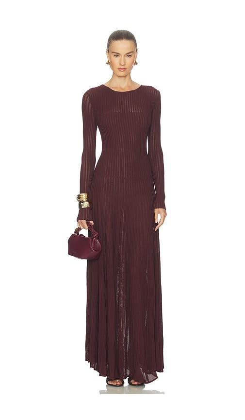 Solid & Striped The Long Sleeve Sloane Dress in Purple by SOLID&STRIPED