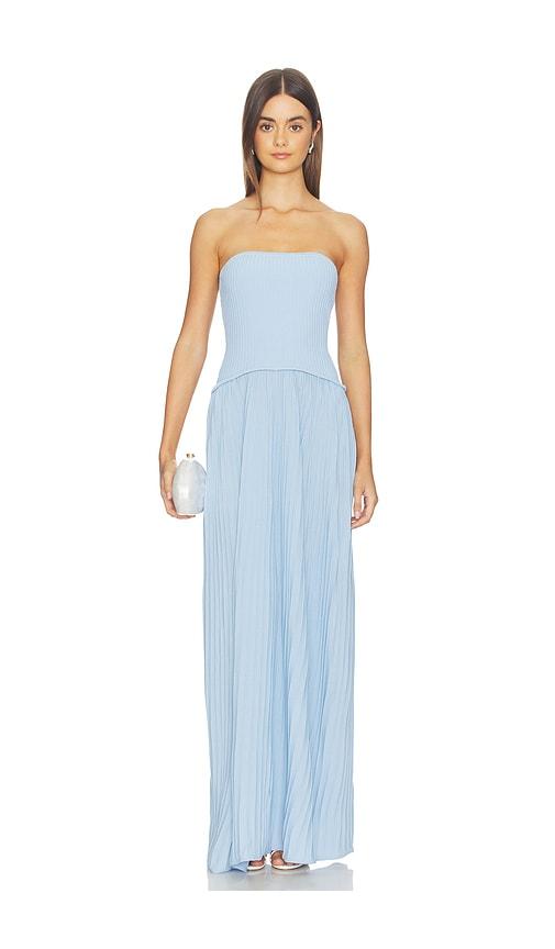Solid & Striped The Strapless Soglio Dress in Blue by SOLID&STRIPED