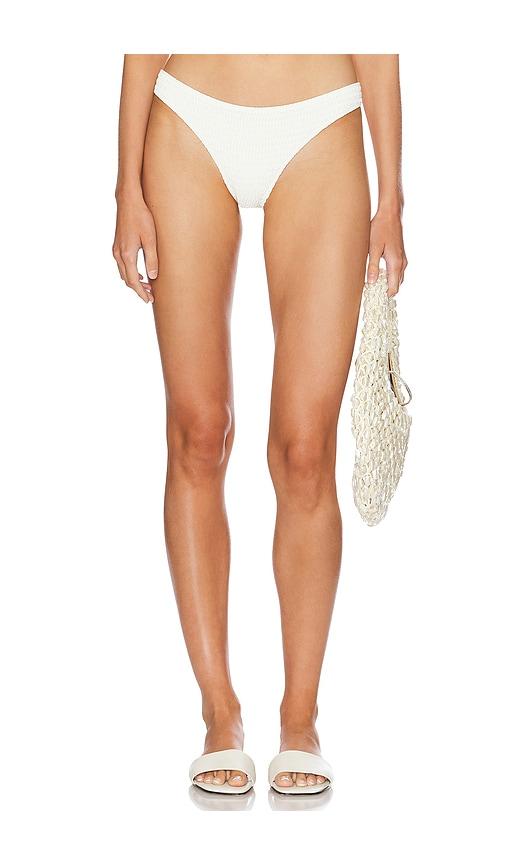Solid & Striped x REVOLVE The Rachel Smocked Bikini Bottom in Ivory by SOLID&STRIPED