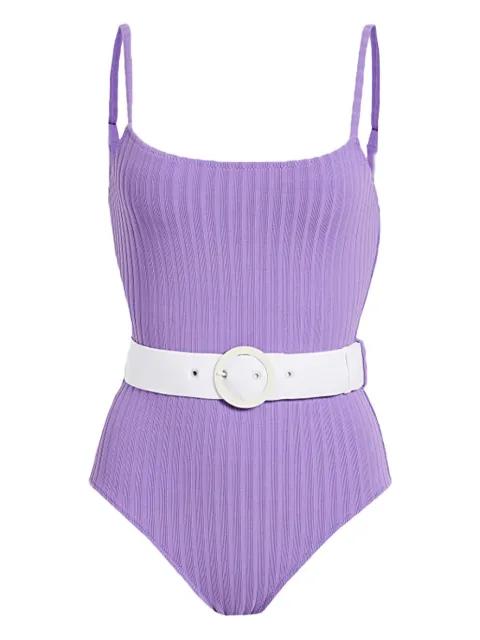 The Nina ribbed belted swimsuit by SOLID&STRIPED