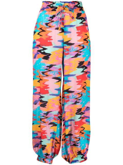 The Prem graphic-print trousers by SOLID&STRIPED