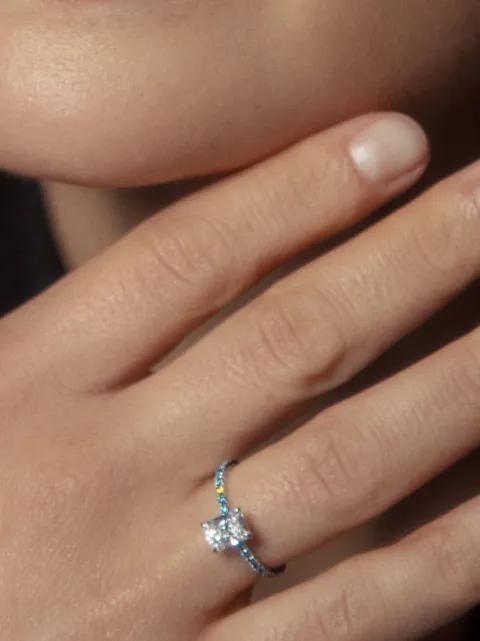 radiant-cut diamond ring by SOLO FOR DIAMONDS