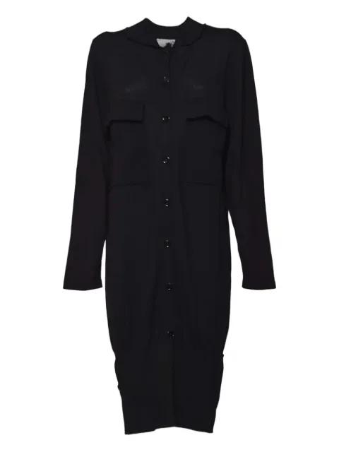 buttoned knitted midi dress by SOLOTRE