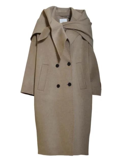 double-breasted shawl-collar coat by SOLOTRE