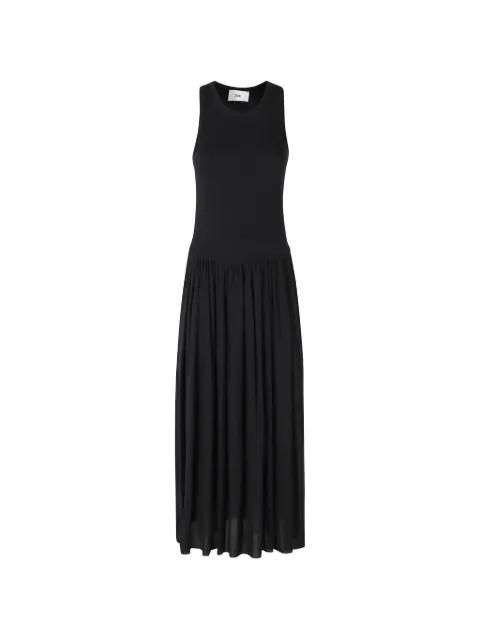 gathered maxi dress by SOLOTRE