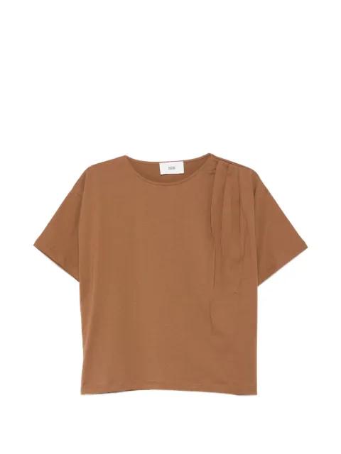 gathered-trim T-shirt by SOLOTRE