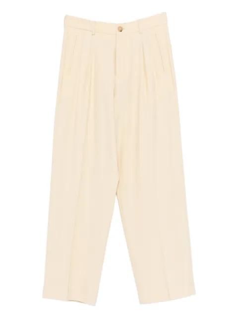 pleat-detail trousers by SOLOTRE