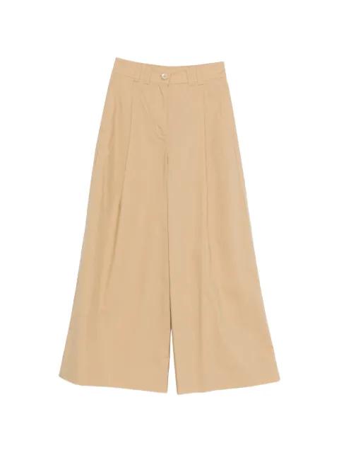 pocket pleated palazzo pants by SOLOTRE