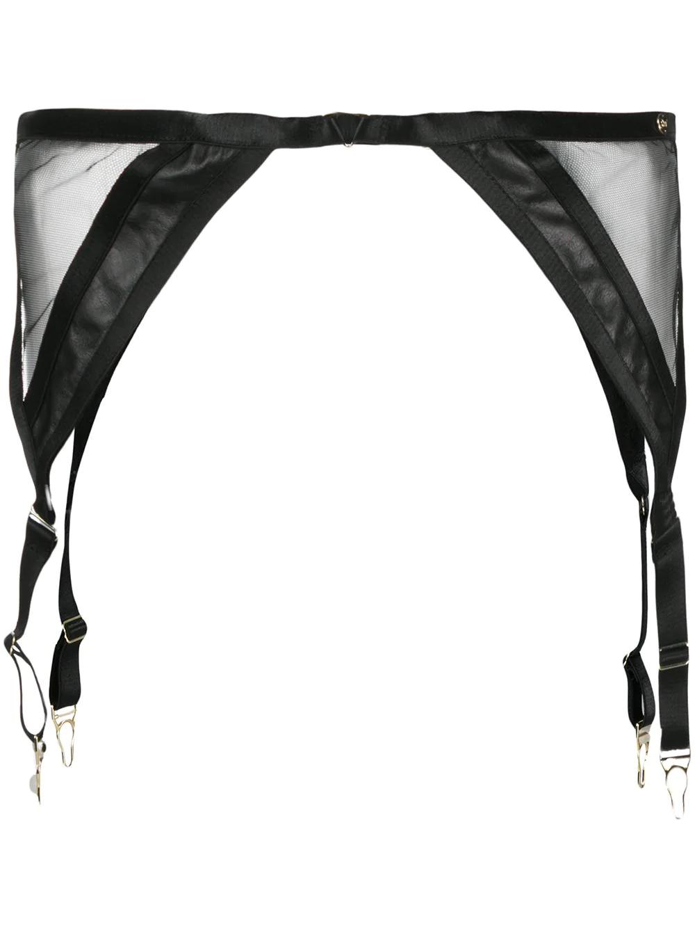 Mia semi-sheer suspenders by SOMETHING WICKED