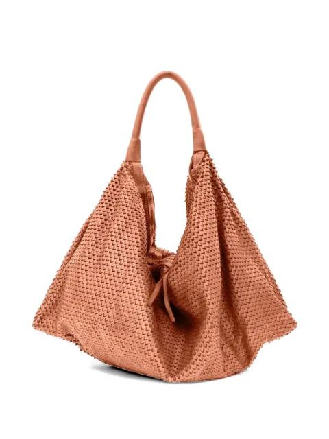 Aura Triangulino laser-cut leather shoulder bag by SOMMET