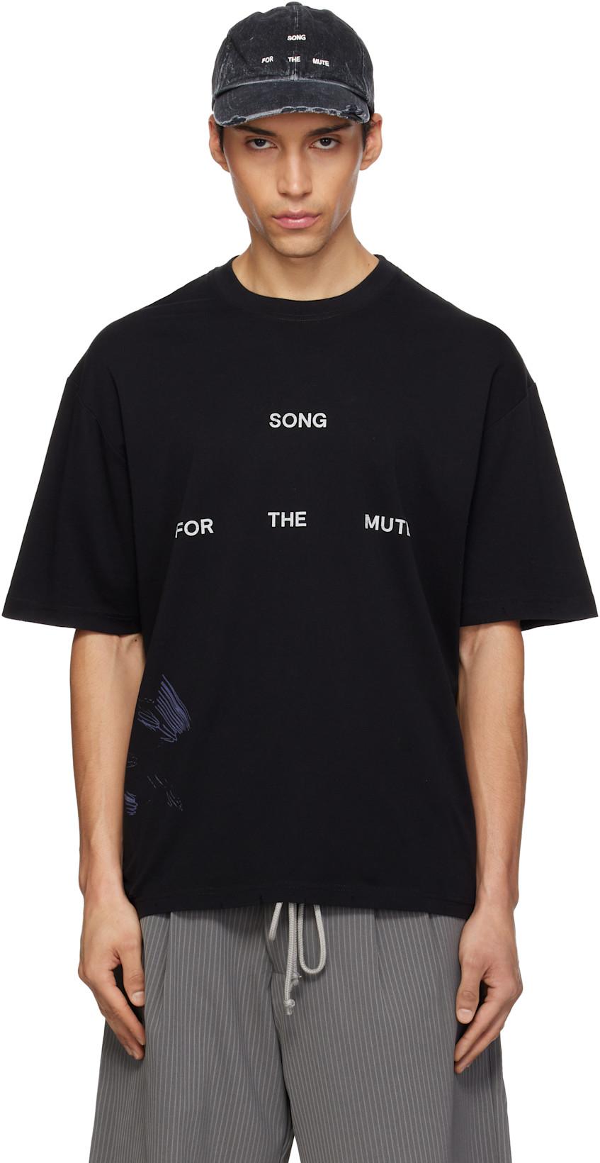 Black Logo Oversized T-shirt by SONG FOR THE MUTE