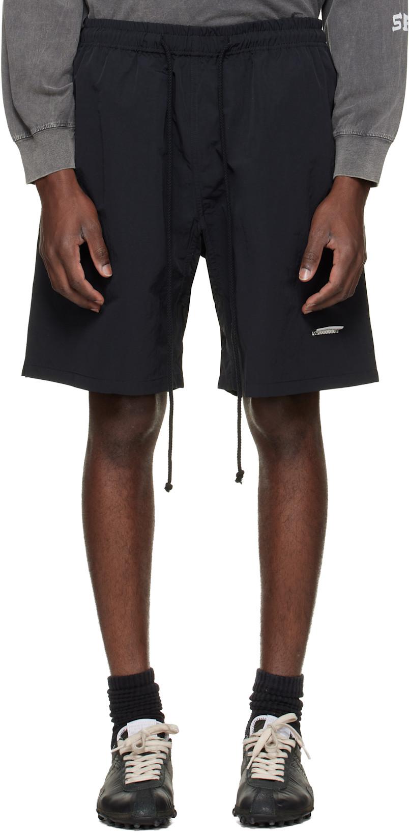 Black 'SFTM/Academy' Gym Shorts by SONG FOR THE MUTE
