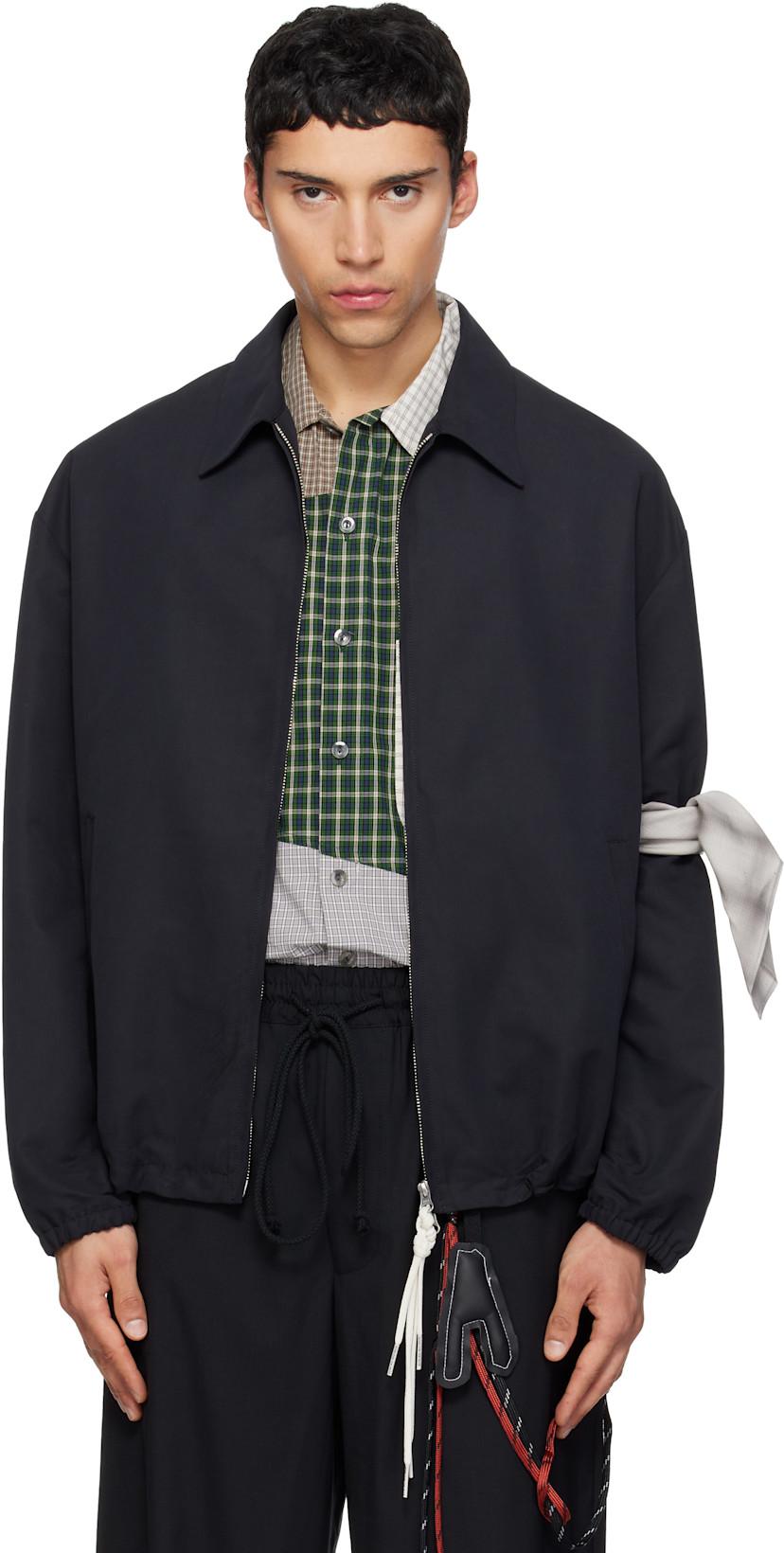 Black Slim Coach Jacket by SONG FOR THE MUTE