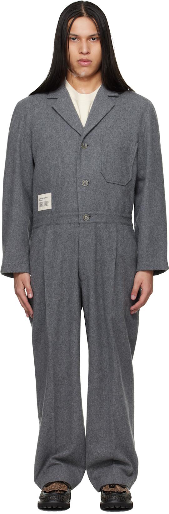 Gray Birkenstock Edition 'The Collector' Tailored Jumpsuit by SONG FOR THE MUTE