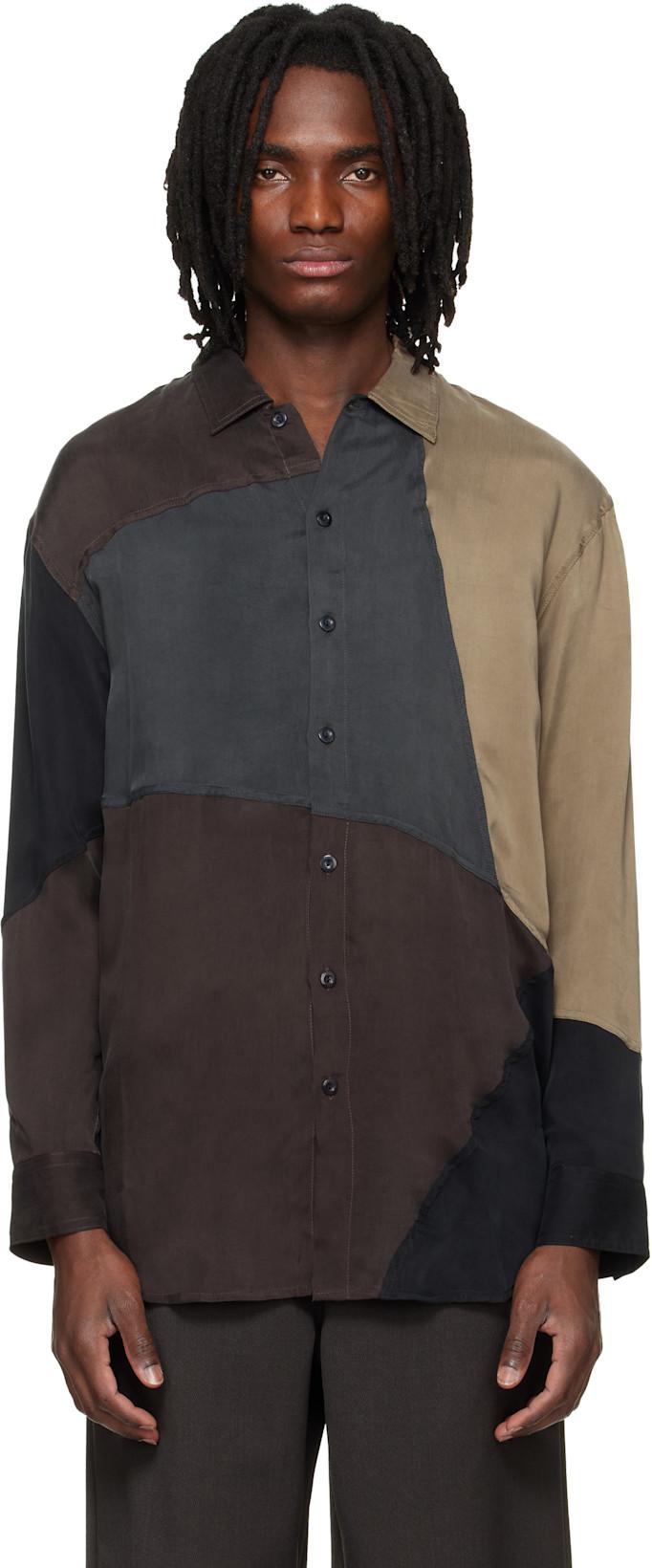 Multicolor L/S Oversized Shirt by SONG FOR THE MUTE