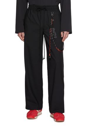 Rope Detail Wool Gabardine Lounge Pants by SONG FOR THE MUTE Rope Detail Wool Gabardine Lounge Pants by SONG FOR THE MUTE