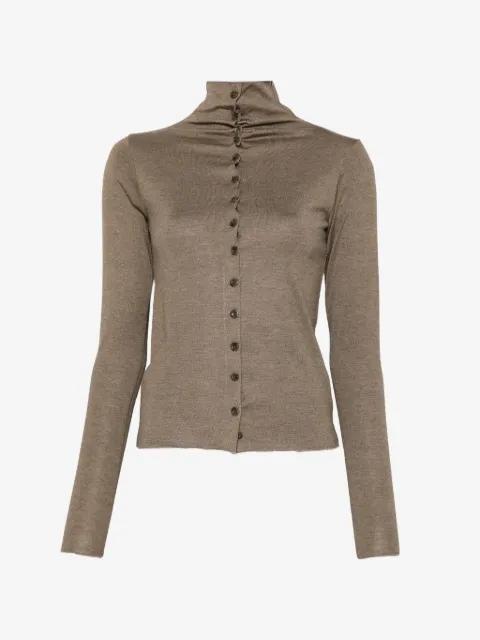 button-up high-neck shirt by SONG FOR THE MUTE