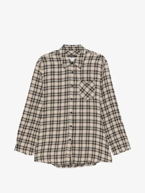 check frayed-edge shirt by SONG FOR THE MUTE