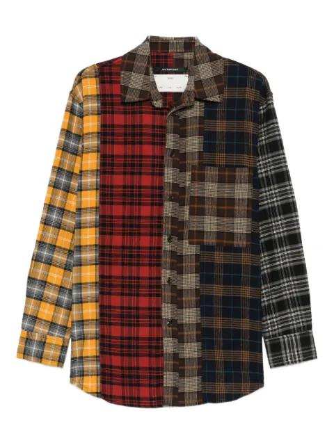 color-block check shirt by SONG FOR THE MUTE