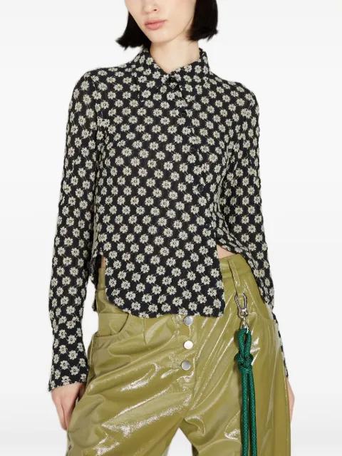 lace twisted shirt by SONG FOR THE MUTE