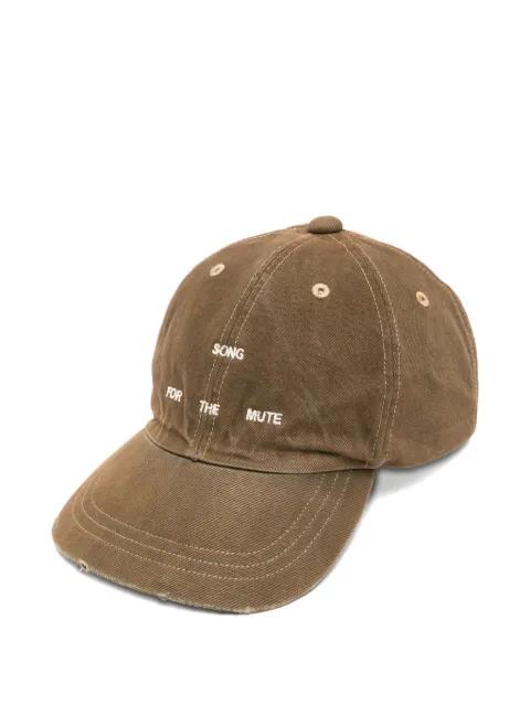 logo-embroidered distressed-effect cap by SONG FOR THE MUTE
