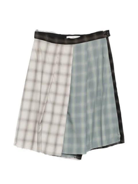 patchwork check shorts by SONG FOR THE MUTE