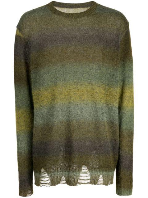 striped crew-neck jumper by SONG FOR THE MUTE