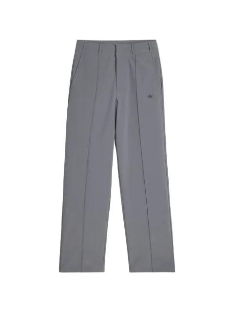 x Adidas 007 logo-embroidered pintuck trousers by SONG FOR THE MUTE