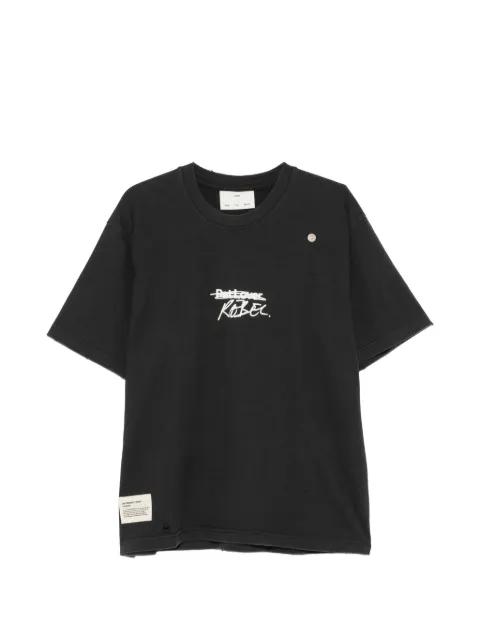 x Birkenstock distressed-effect logo-print T-shirt by SONG FOR THE MUTE