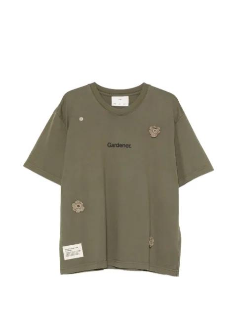 x Birkenstock floral-patch T-shirt by SONG FOR THE MUTE