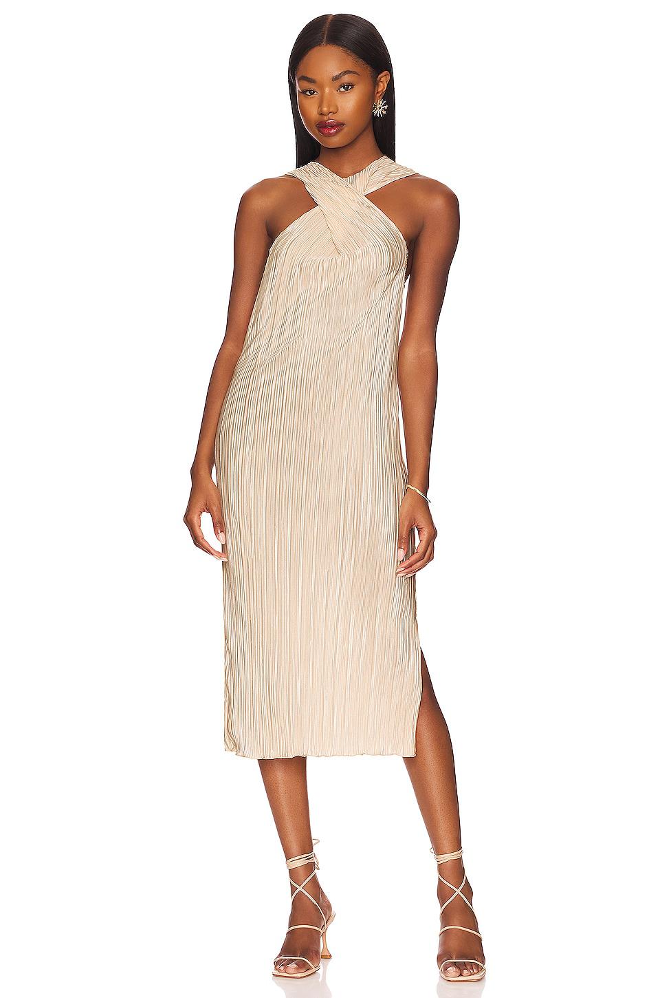 Song of Style Nalani Midi Dress in Beige by SONG OF STYLE