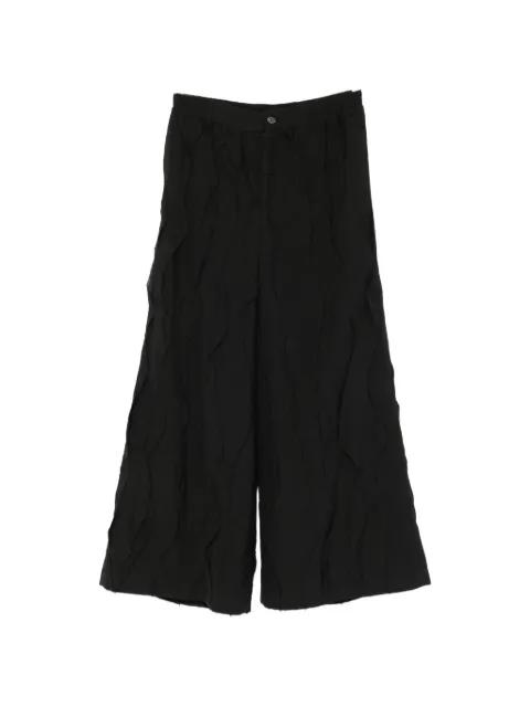 Fragment frayed-detail trousers by SONGZIO
