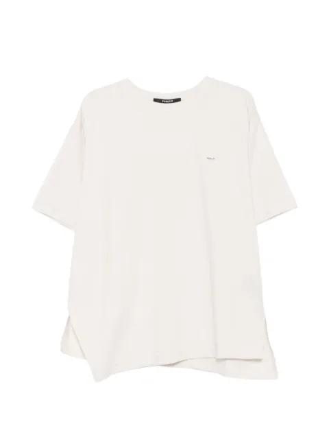 asymmetric-hem side-slit T-shirt by SONGZIO
