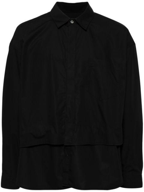 layered cotton shirt by SONGZIO