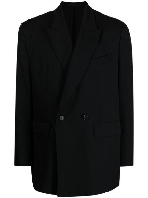 layered double-breasted blazer by SONGZIO