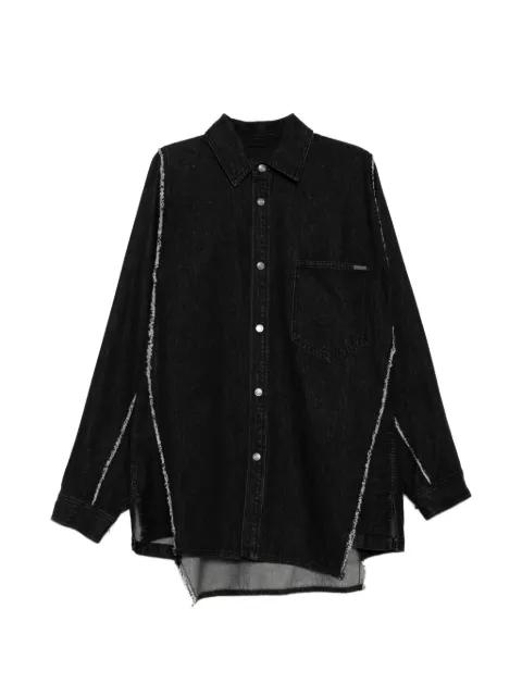 polyptych embroidered denim shirt by SONGZIO
