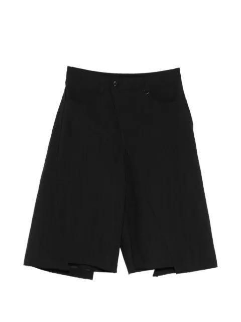raw-edge panelled shorts by SONGZIO