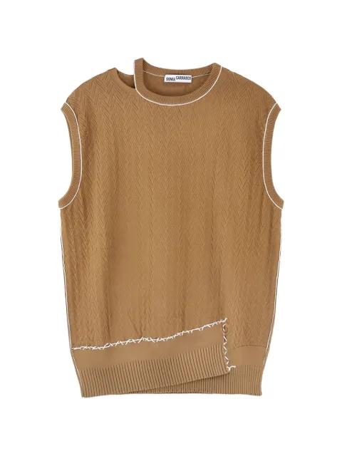 chevron-knit cut-out sweater by SONIA CARRASCO