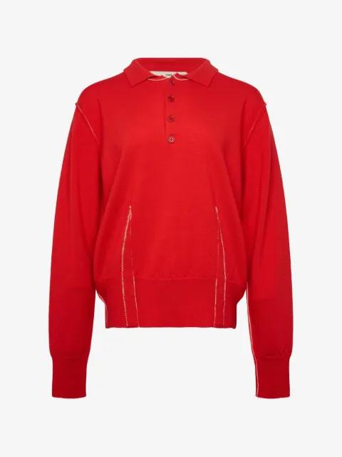 contrast-stitch polo top by SONIA CARRASCO