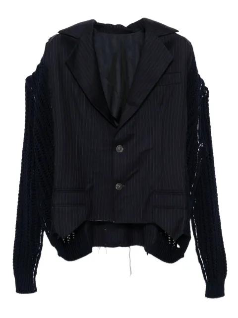 knitted-sleeves blazer by SONIA CARRASCO