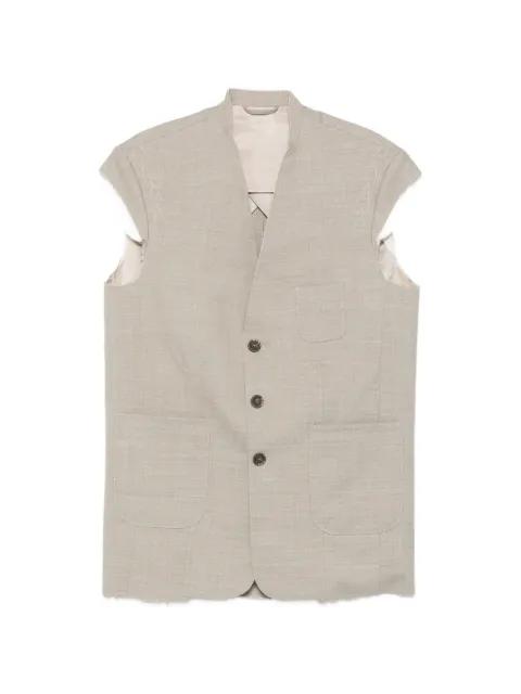 sleeveless patch-pocket jacket by SONIA CARRASCO