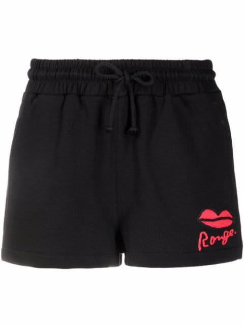Rouge-print track shorts by SONIA RYKIEL