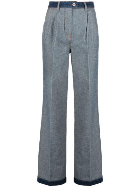 high-rise upside-down straight-leg jeans by SONIA RYKIEL
