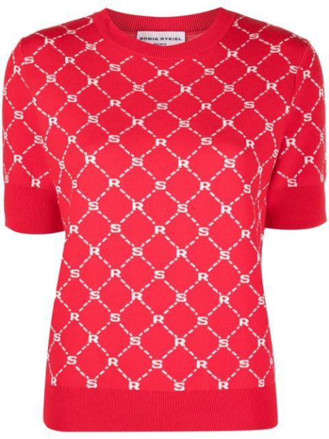 monogram-pattern knitted top by SONIA RYKIEL
