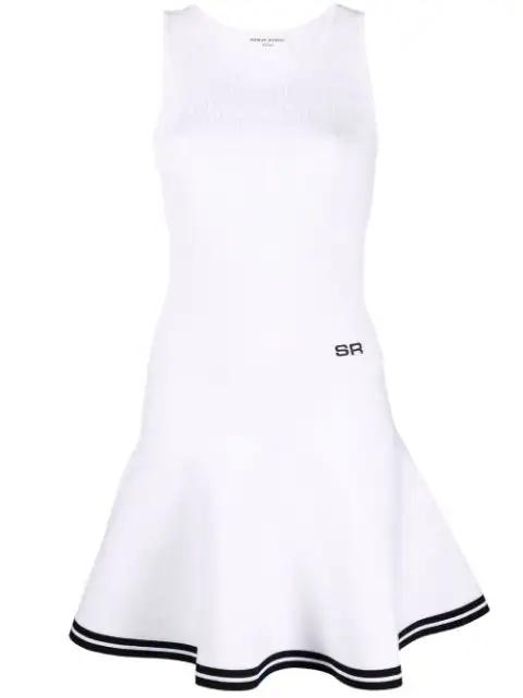 pointelle knit fluted-skirt mini dress by SONIA RYKIEL